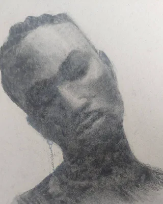 Charcoal figure study